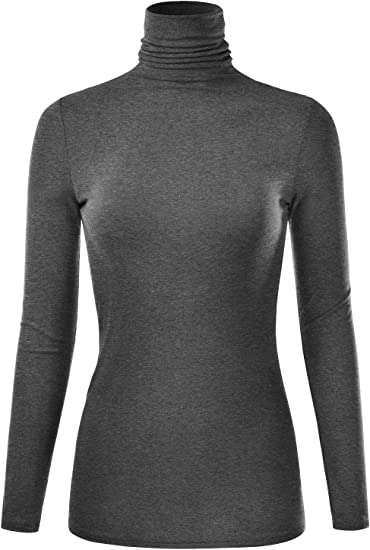 EIMIN Turtleneck Slim Shirt Top | 40plusstyle.com