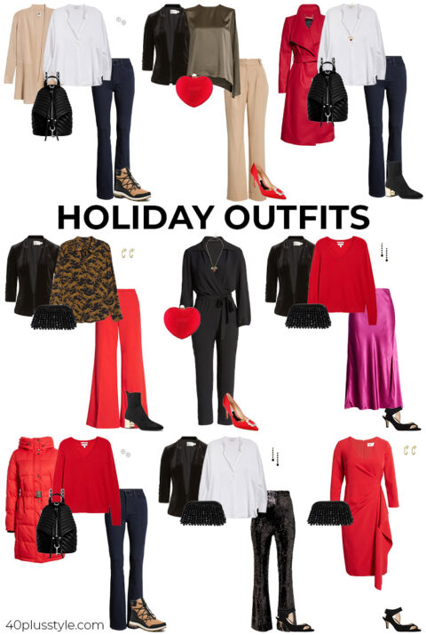 Outfits for the holidays - thanksgiving, Christmas - 40+style