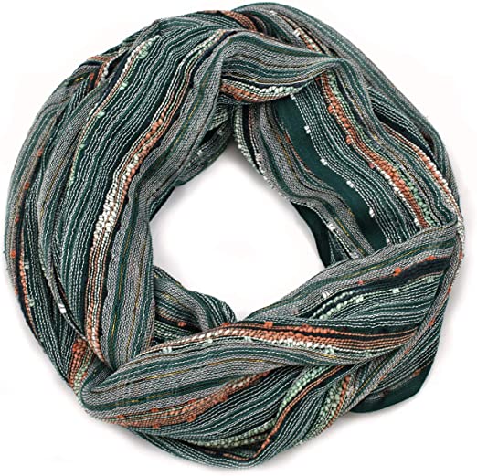How to cover up a formal outfit: Anika Dali Shimmer Infinity Scarf | 40plusstyle.com