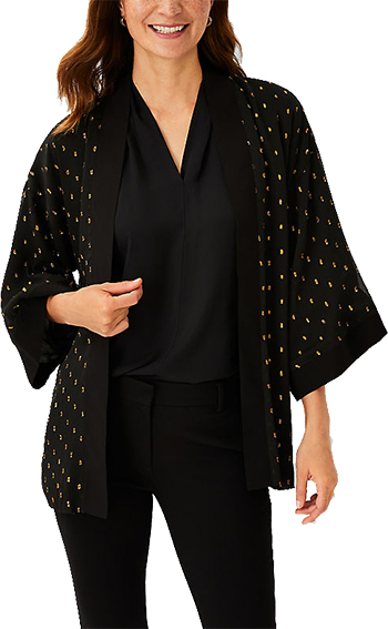 Formal dress cover up - Ann Taylor Shimmer Clip Kimono Shimmer Clip Kimono | 40plusstyle.com
