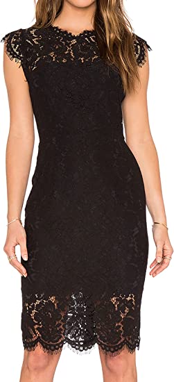 MEROKEETY Lace Cocktail Dress | 40plusstyle.com