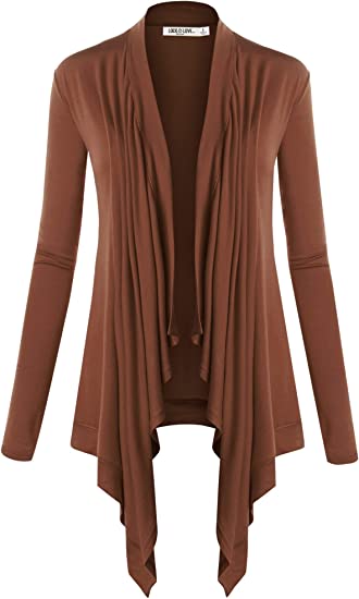Lock and Love draped open front cardigan | 40plusstyle.com