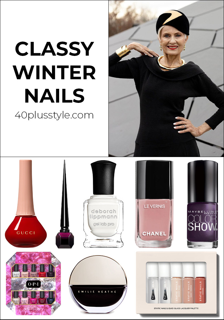 Classy winter nails | 40plusstyle.com