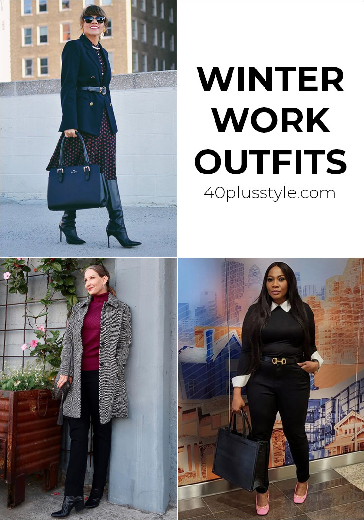 Classy professional winter work outfits to keep you looking great in cool weather | 40plusstyle.com