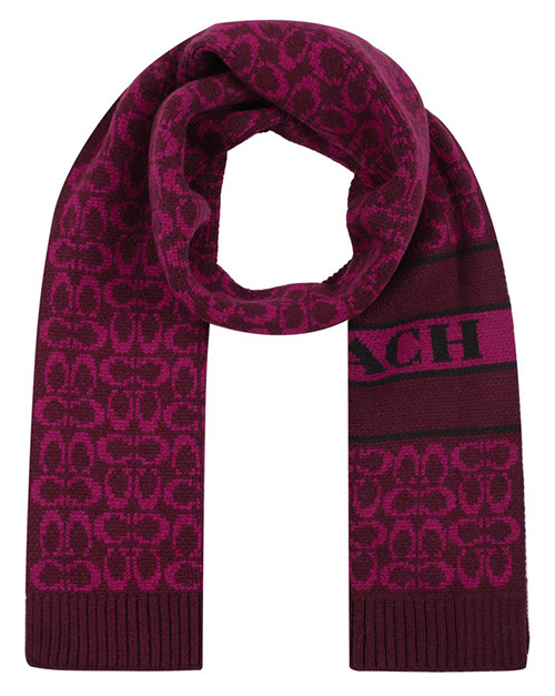 COACH Logo Scarf | 40plusstyle.com