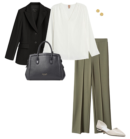 Crease pants and blazer outfit | 40plusstyle.com