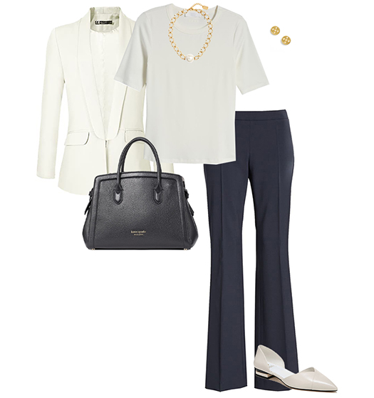 Monochrome work outfit | 40plusstyle.com
