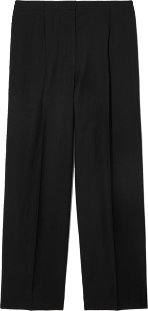 COS Pleated Wide Leg Wool Trousers | 40plusstyle.com