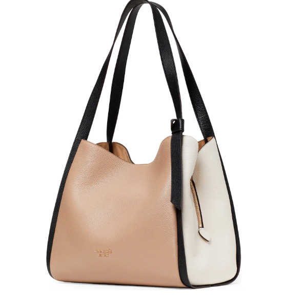 Kate Spade New York Knott Colorblocked Pebble Leather Tote | 40plusstyle.com 
