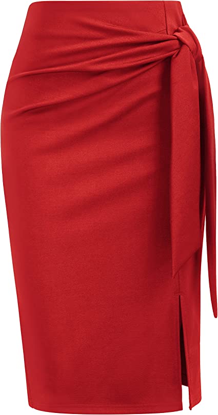 Wardrobe essentials - Kate Kasin Bow Tie Pencil Skirt | 40plusstyle.com