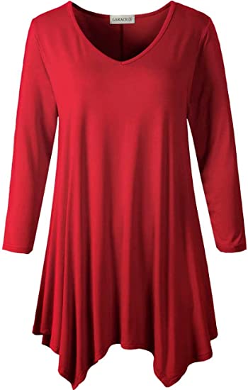 LARACE Asymmetrical Tunic Top | 40plusstyle.com