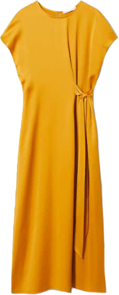 What to wear on a cruise - Mango Satin Dress | 40plusstyle.com