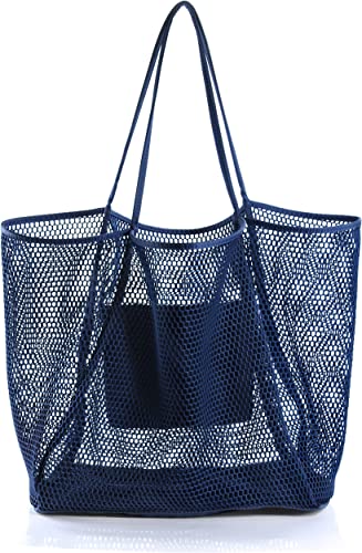 HOXIS Mesh Beach Tote | 40plusstyle.com