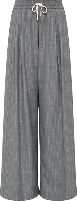 St. Agni Relaxed Drawstring Wool-Blend Pants | 40plusstyle.com
