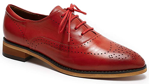 Mona Flying Leather Perforated Brogue | 40plusstyle.com