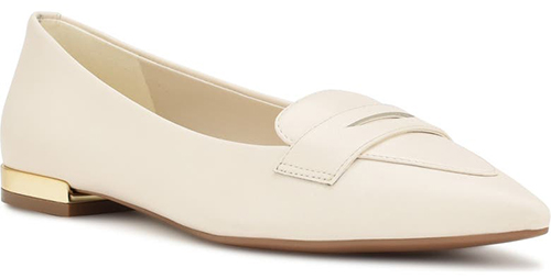Most comfortable work dress shoes - Nine West Lallin Pointed Toe Flat | 40plusstyle.com