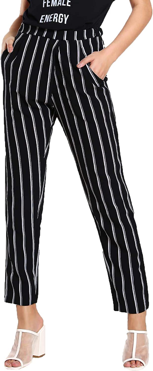 SweatyRocks Striped Pants | 40plusstyle.com
