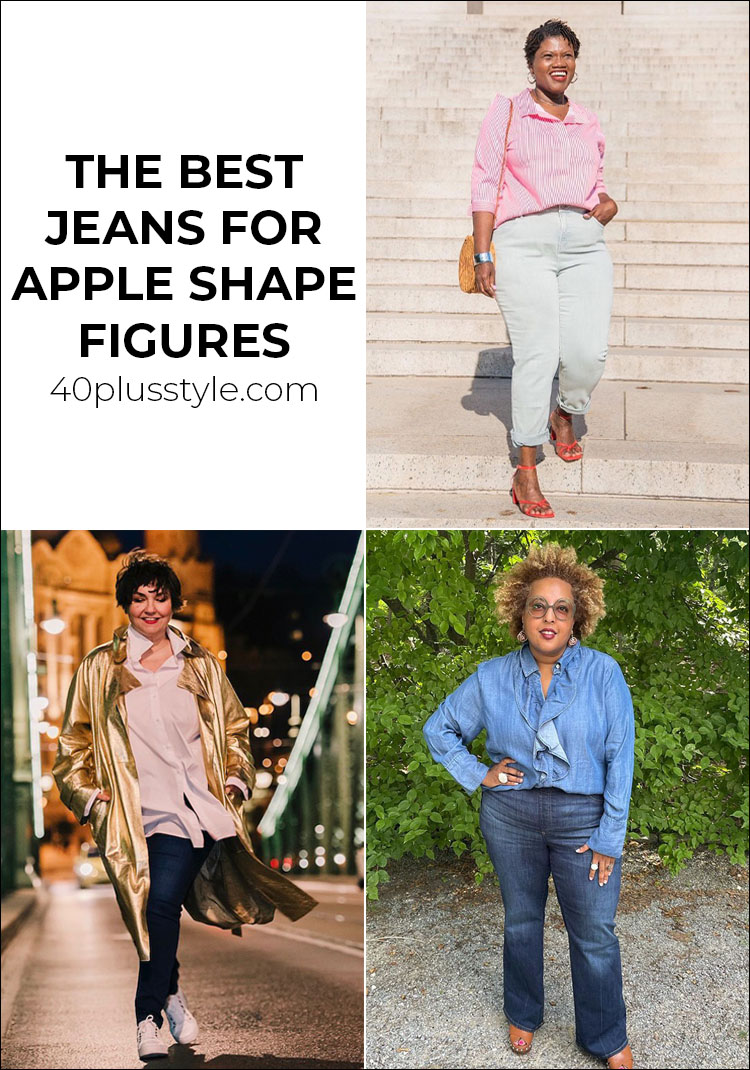 The best jeans for apple shape figures | 40plusstyle.com