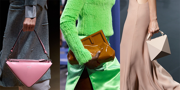 Triangular handbag shapes | handbags for spring 2023 - 40plusstyle.com