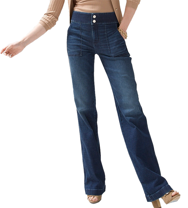 White House Black Market Extra High-Rise Everyday Soft Denim™ Trupunto Trouser Jeans | 40plusstyle.com