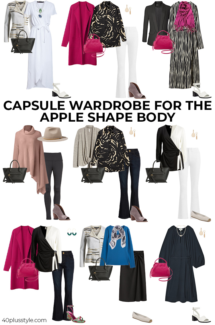 A capsule wardrobe for the apple body shape | 40plusstyle.com