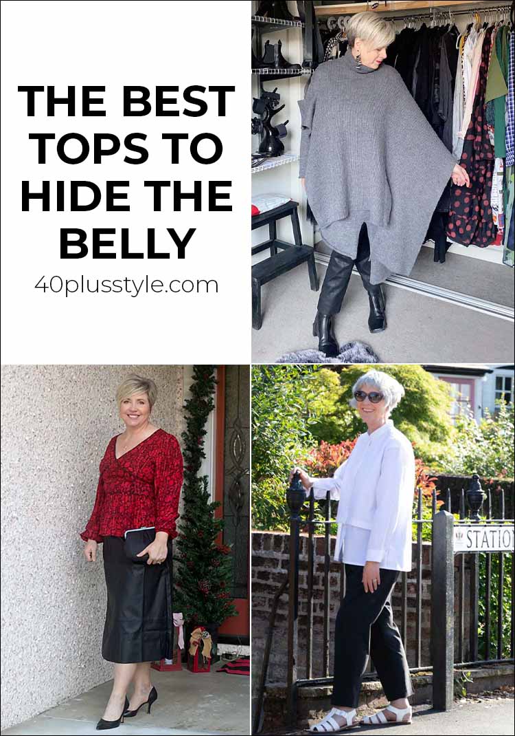 The best tops to hide your tummy | 40plusstyle.com
