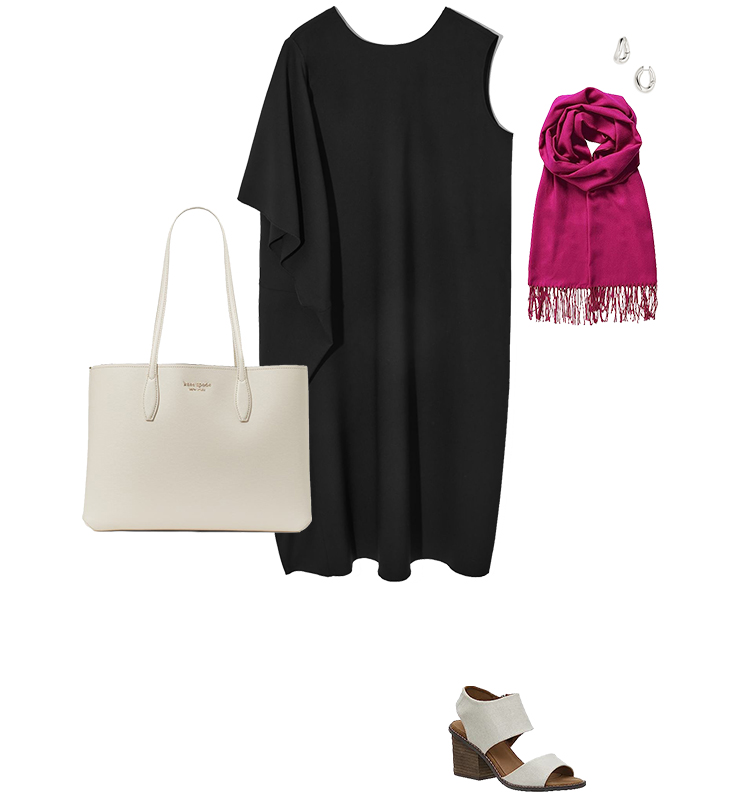 Black dress outfit | 40plusstyle.com