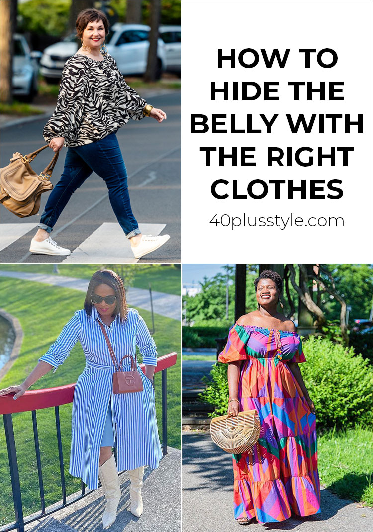 How to hide your belly with fabulous clothes - 40+style