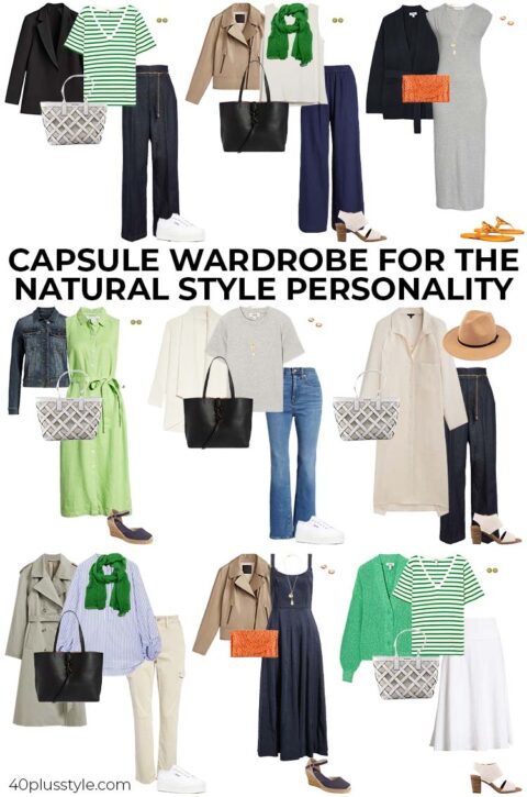 natural style - a complete capsule wardrobe - 40+style