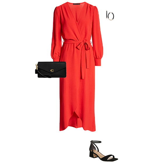 Red wrap dress | 40plusstyle.com