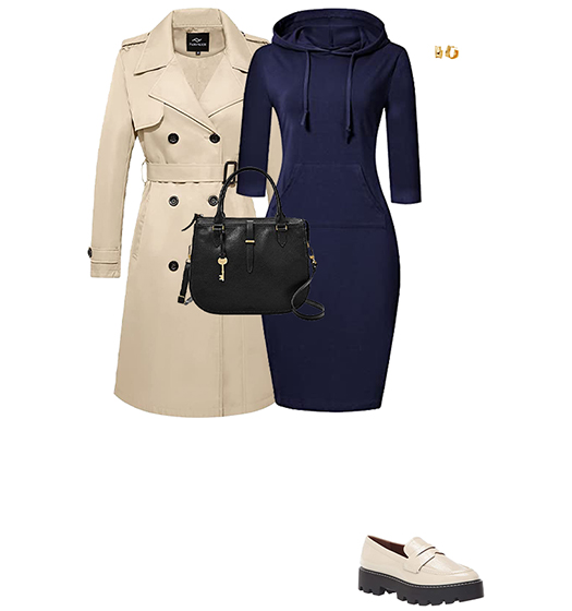 2023 spring trend: Hooded dress outfit | 40plusstyle.com