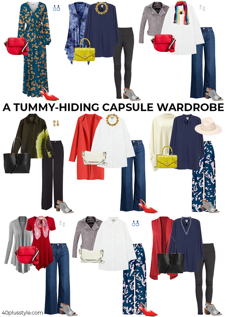 Tummy-hiding capsule wardrobe | 40plusstyle.com