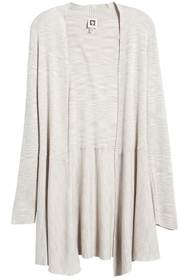 Anne Klein Monterey Space Dyed Open Front Cardigan | 40plusstyle.com