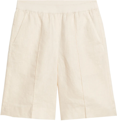 Madewell Clean Linen & Cotton Pull-On Shorts | 40plusstyle.com