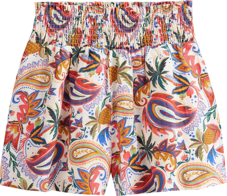 Boden Linen Shirred Waist Shorts | 40plusstyle.com