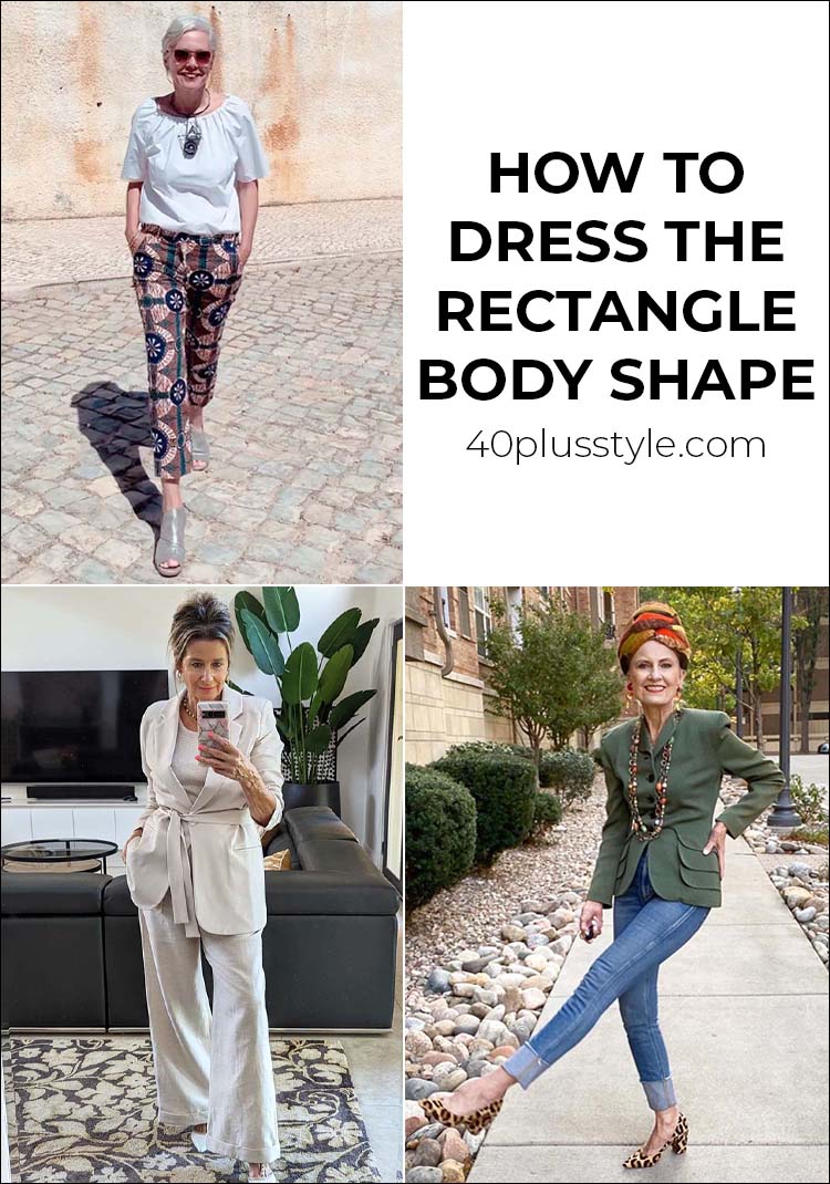 A style guide and capsule wardrobe for the rectangle body shape | 40plusstyle.com