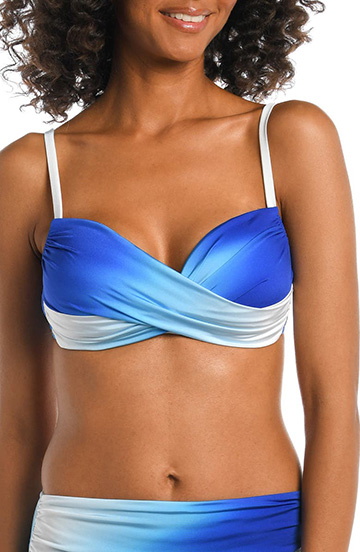 Best bathing suits for women - La Blanca Ocean Twist Front Bikini Top / La Blanca Ocean Twisted Bikini Bottoms | 40plusstyle.com