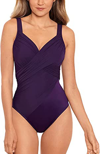 Best bathing suits for women - Miraclesuit Revele Tummy Control One Piece Swimsuit | 40plusstyle.com