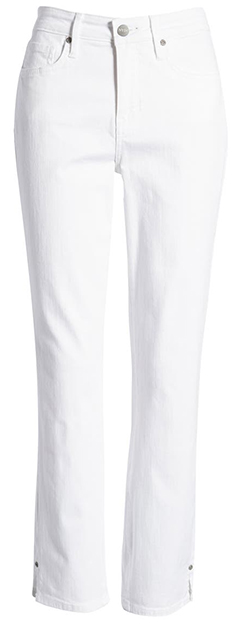 NYDJ white jeans | 40plusstyle.com