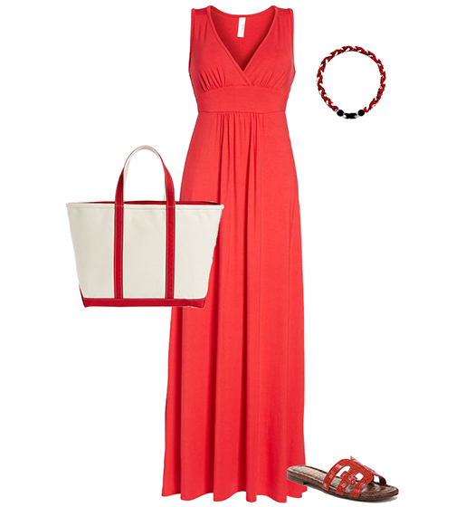 Red maxi dress | 40plusstyle.com