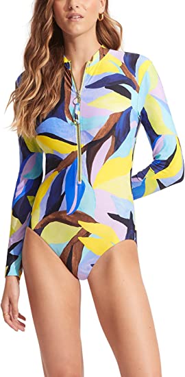 Best bathing suits for women - Seafolly Zip Surfsuit | 40plusstyle.com