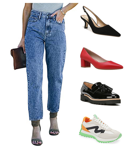 Shoes with mom jeans | 40plusstyle.com