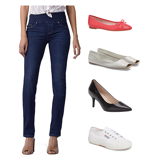 Shoes with slim jeans | 40plusstyle.com