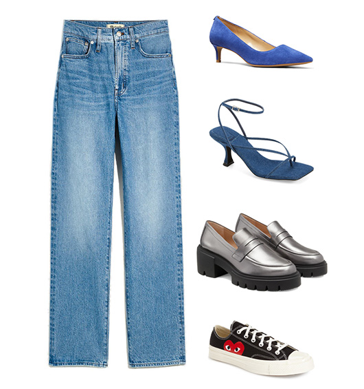 Schuhe mit gerader Jeans |  40plusstyle.com