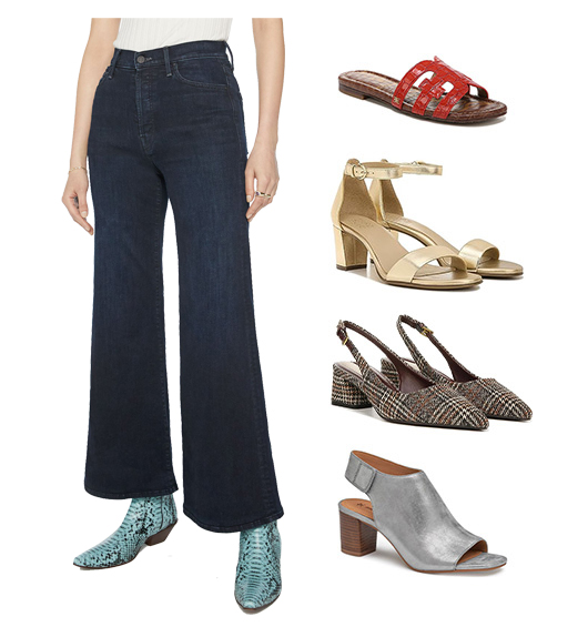 Shoes with wide jeans | 40plusstyle.com