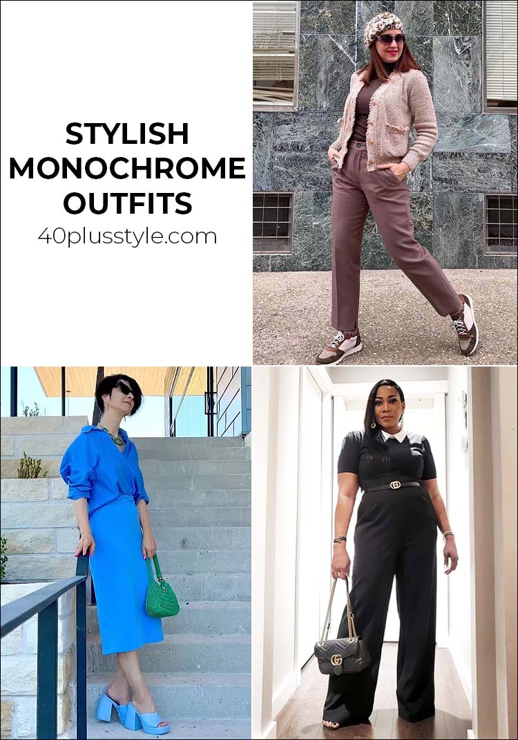 These monochrome outfits show that all-one-color is super stylish | 40plusstyle.com