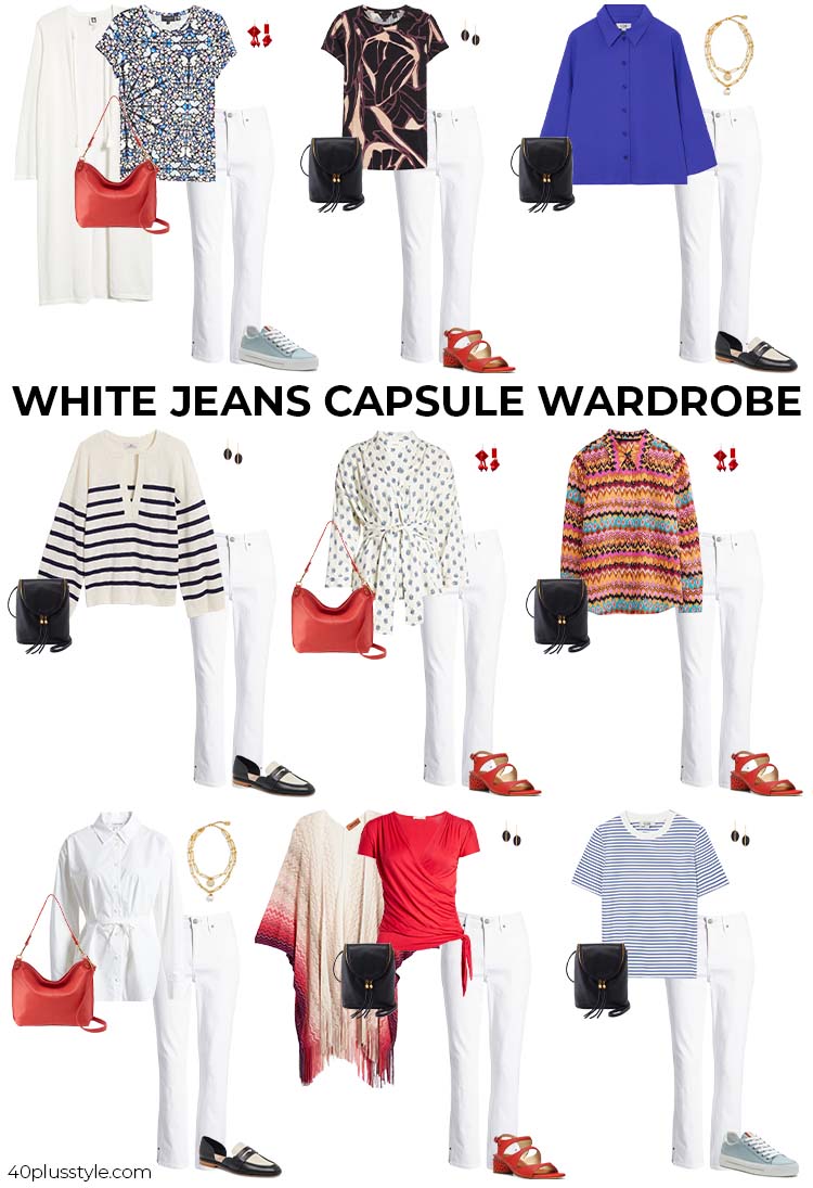 Tops for white jeans capsule | 40plusstyle.com