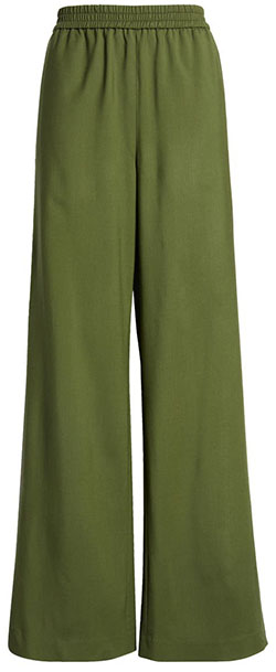 Best pants to hide a tummy - ARGENT Pull-On Wide Leg Stretch Wool Pants | 40plusstyle.com
