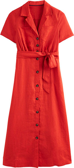 Boden Revere Collar Maxi Shirt Dress | 40plusstyle.com