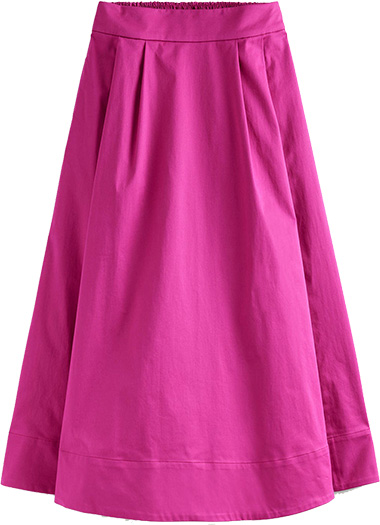 Boden Isabella Cotton Sateen Skirt | 40plusstyle.com